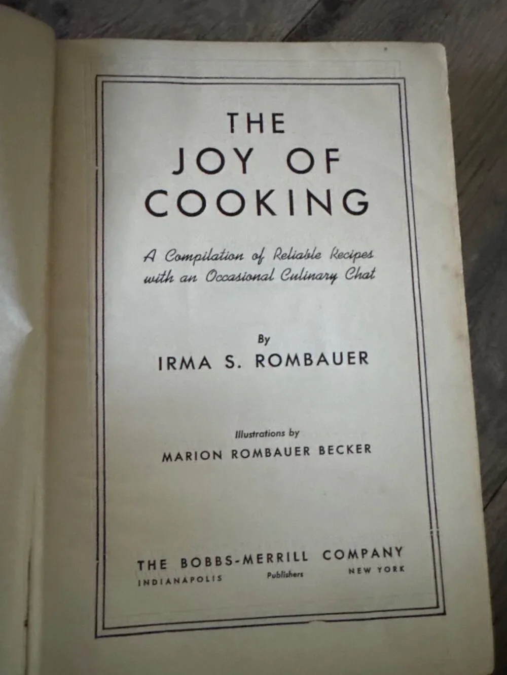 The Joy Of Cooking By Irma S. Rombauer 1946 Hardcover Edition
